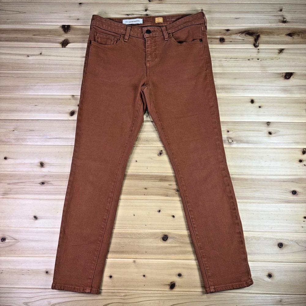 Pilcro and the Letterpress Jeans Womens 29P Burnt Orange Stet Skinny Denim Jeans